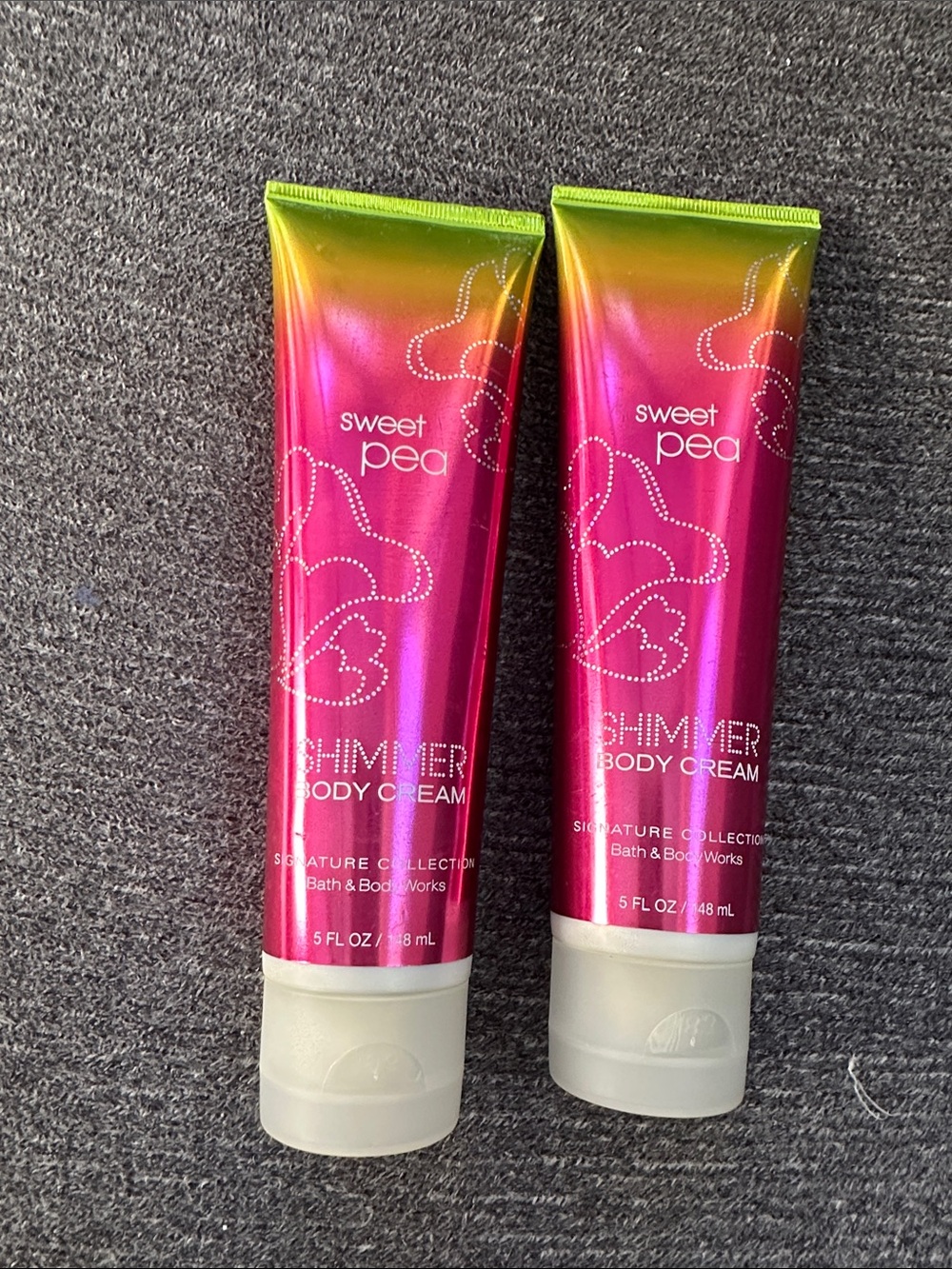 Bath & Body Works Sweet Pea Shimmer Body Cream - 2 tubes